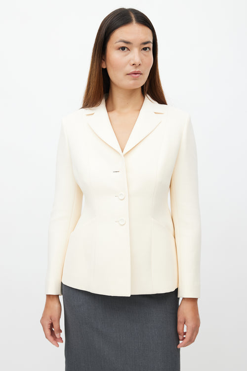 Dior Beige Wool 
Silk Blazer