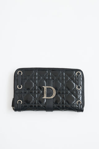 Dior Cannage Quilted Zip Wallet