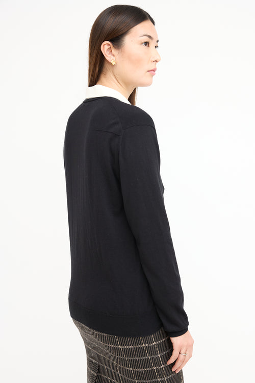 Dior Black Cashmere V-Neck Cardigan