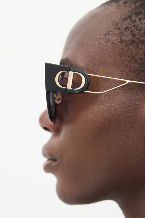 Dior Black 
Gold 30Montaigne Sunglasses