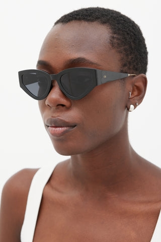 Dior Black 
Gold CatStyleDior1 Sunglasses