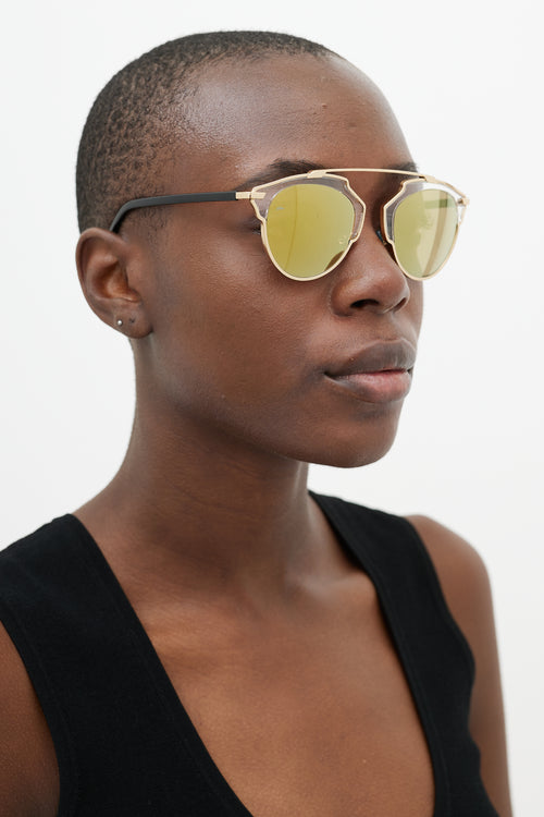 Dior Black 
Gold DiorSoReal Sunglasses