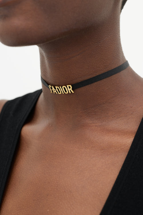 Dior Black 
Gold J
Adior Choker Necklace