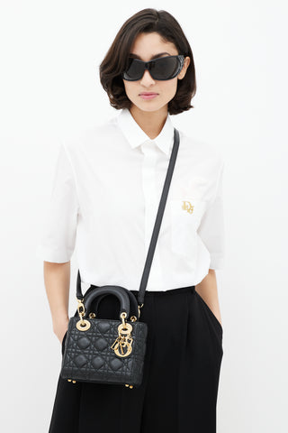 Dior Black 
Gold Mini Lady Dior Bag