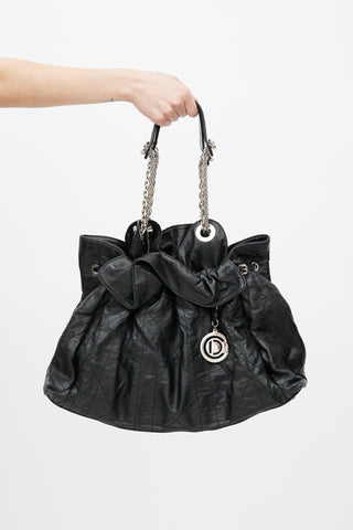 Dior Black Leather Cannage Le Trente Bag