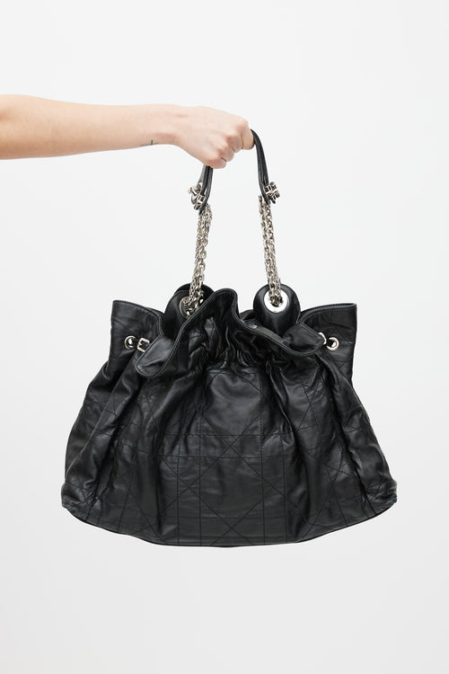 Dior Black Leather Cannage Le Trente Bag