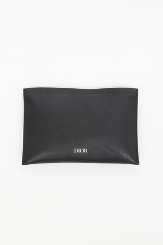 Dior Black Leather Vanity Jewellery Pouch