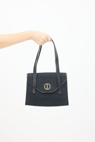 Dior Vintage Black Logo Monogram Bag