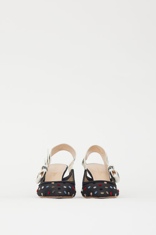 Dior Black 
Multi Dots J
Adior Slingback Heel