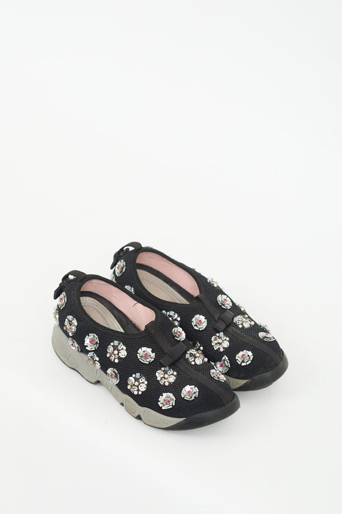 Dior Black 
Multicolour Embellished Sneaker