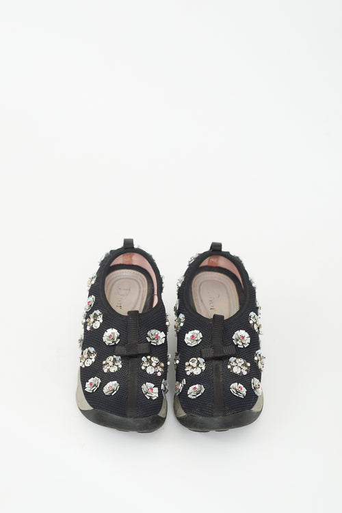 Dior Black 
Multicolour Embellished Sneaker