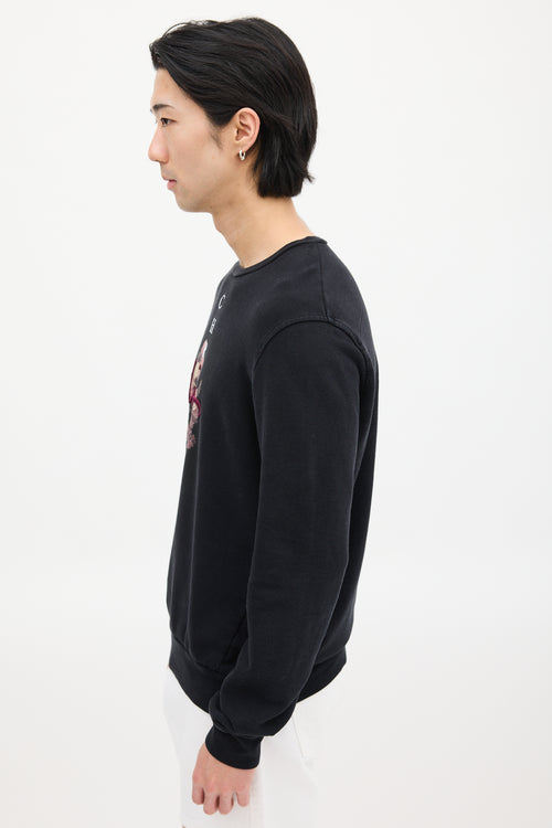 Dior Black 
Multicolour Embroidered Graphic Sweatshirt