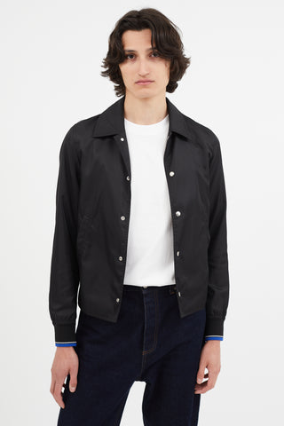 Dior Black Nylon New Wave Logo Jacket