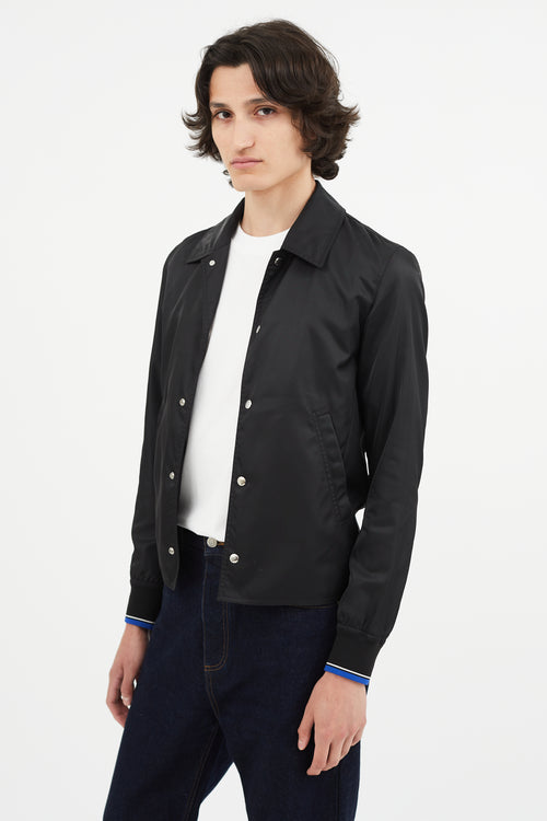 Dior Black Nylon New Wave Logo Jacket