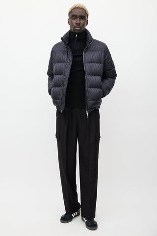 Dior Black Oblique Monogram Down Puffer