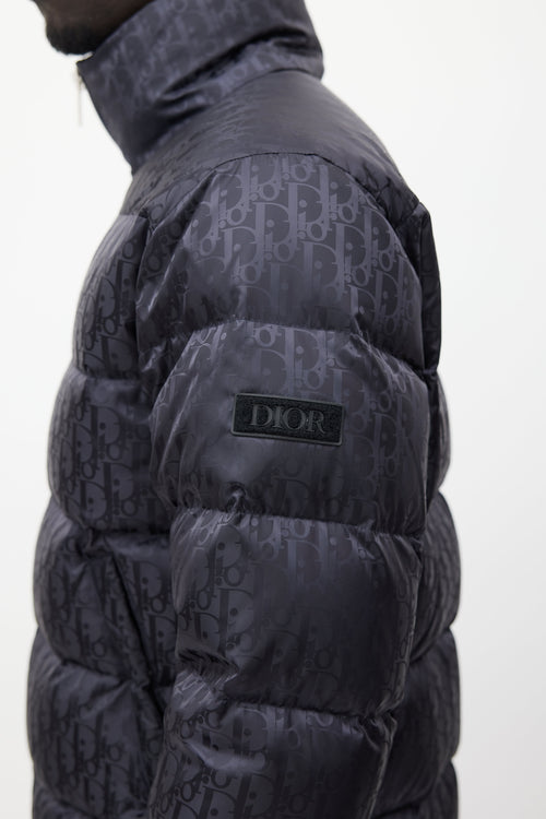 Dior Black Oblique Monogram Down Puffer