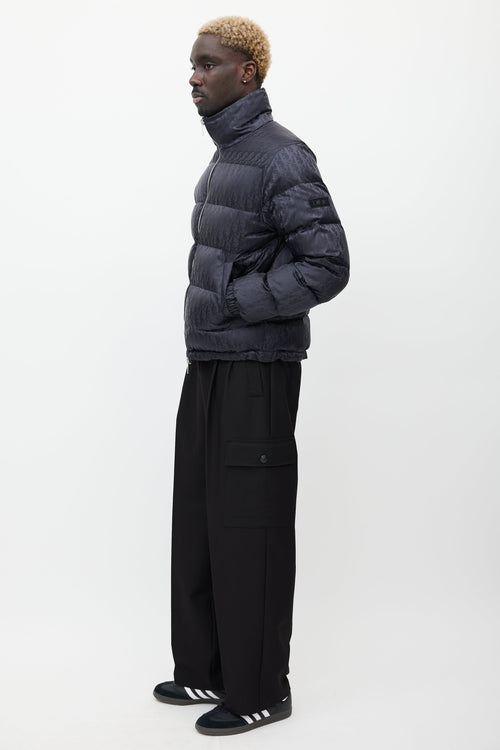 Dior Black Oblique Monogram Down Puffer