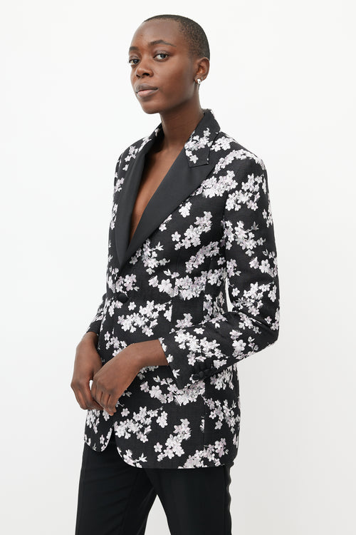 Dior Black 
Pink Floral Blazer