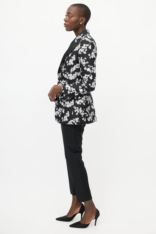 Dior Black 
Pink Floral Blazer