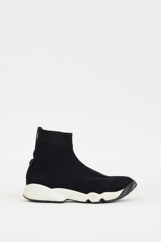 Dior Black 
White Fusion Technical High Top Sneaker