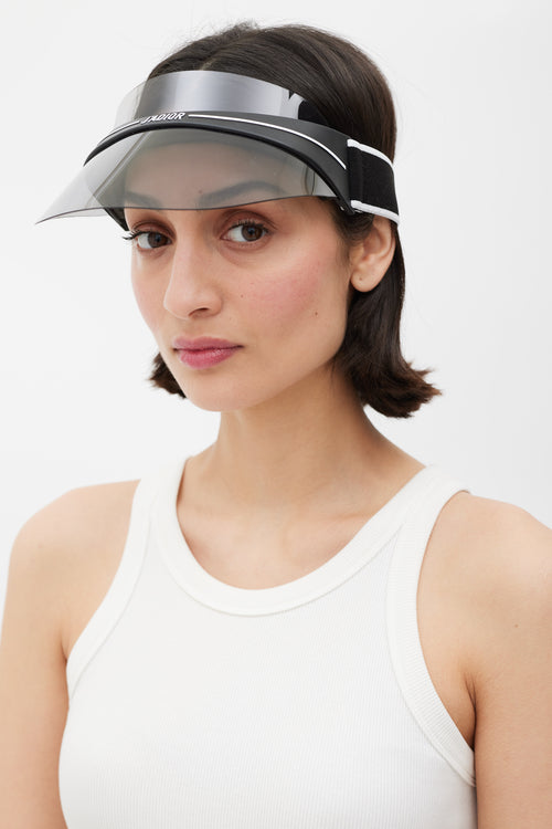 Dior Black 
White Tinted Diorclub1 Visor