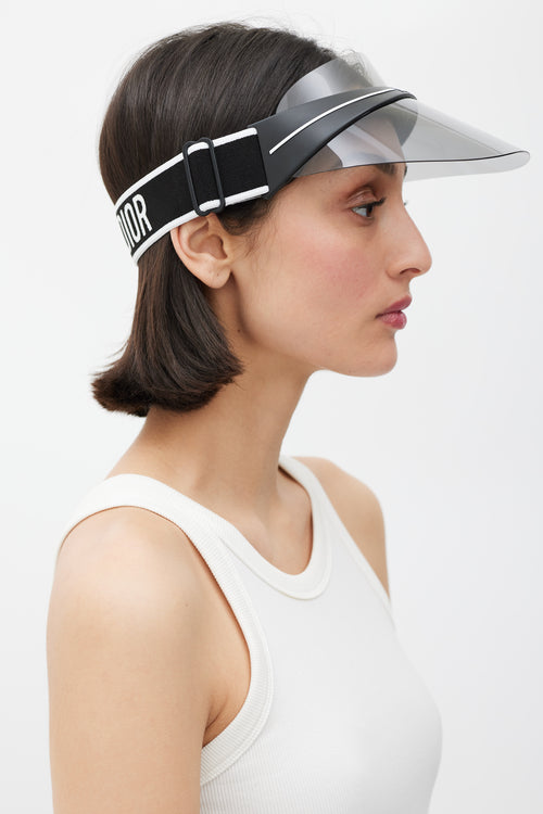 Dior Black 
White Tinted Diorclub1 Visor