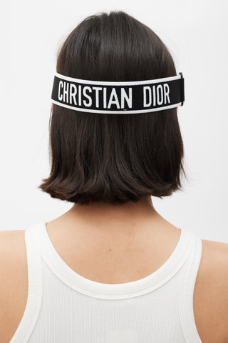 Dior Black 
White Tinted Diorclub1 Visor