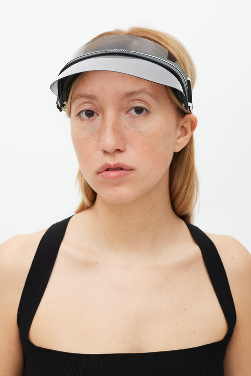 Dior Black 
White Tinted Diorclub1 Visor