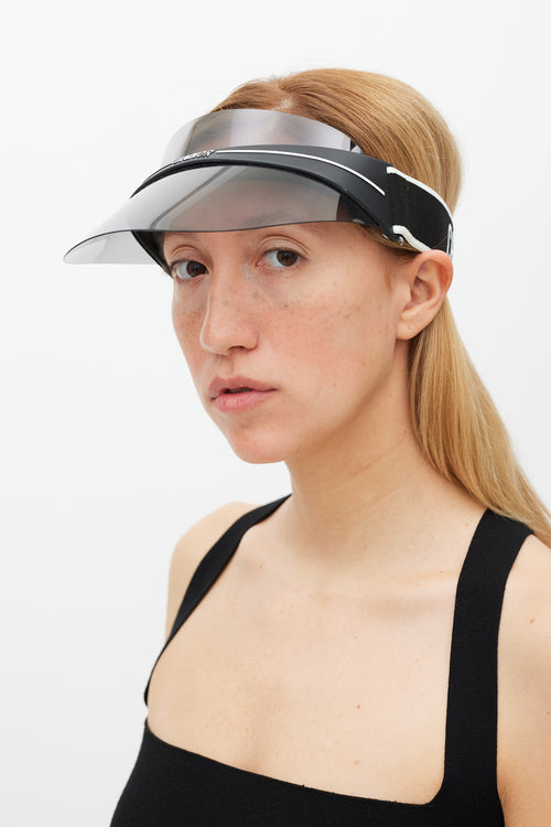 Dior Black 
White Tinted Diorclub1 Visor