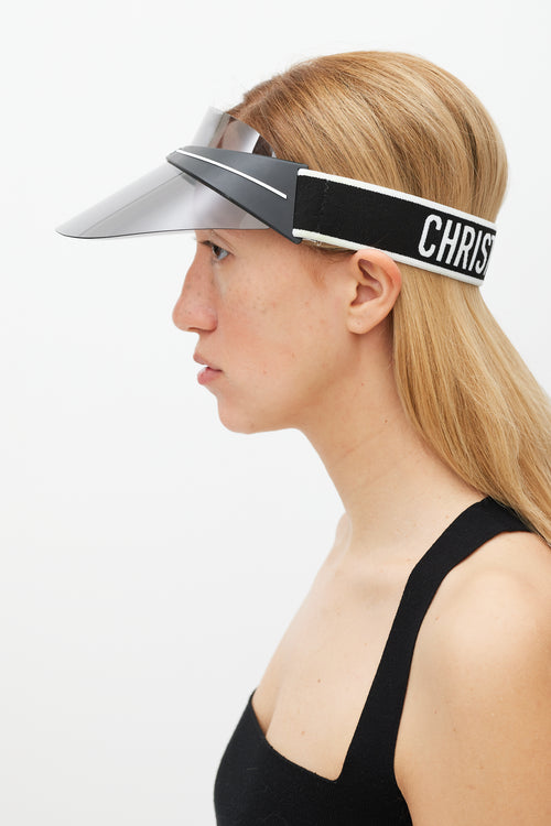 Dior Black 
White Tinted Diorclub1 Visor