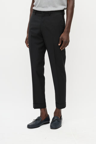 Dior Black Wool 
Mohair Cuffed Trouser