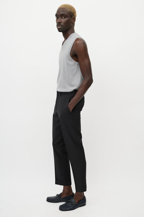 Dior Black Wool 
Mohair Cuffed Trouser