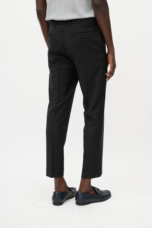 Dior Black Wool 
Mohair Cuffed Trouser