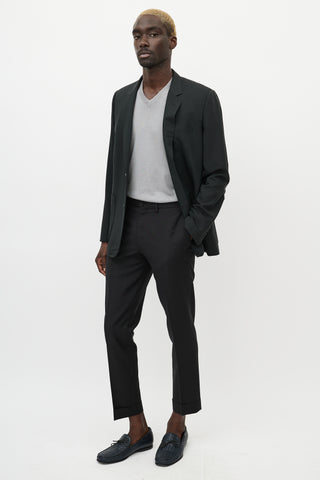 Dior Black Wool 
Mohair Cuffed Trouser