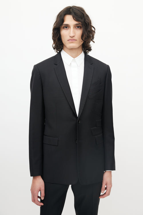 Dior Black Wool Multi-Pocket Blazer