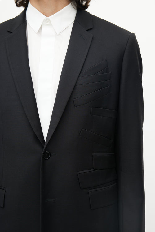 Dior Black Wool Multi-Pocket Blazer