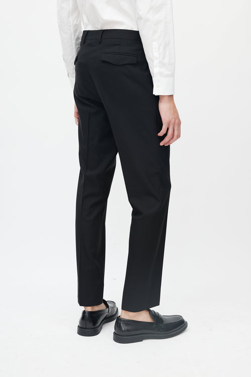 Dior Black Wool Slim Cut Trousers