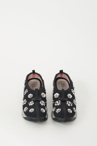 Dior Black 
Multi Fusion Floral Sneaker