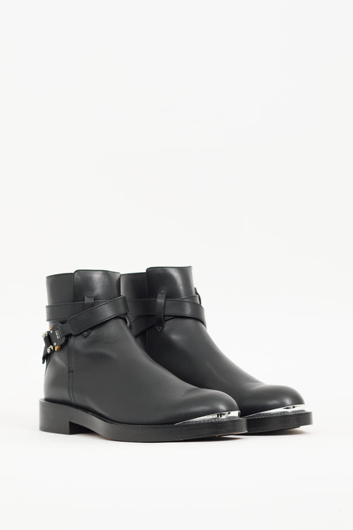 Dior Black Leather Evidence Buckle Boot