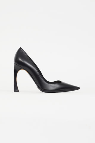 Black Leather Stiletto Pump Dior