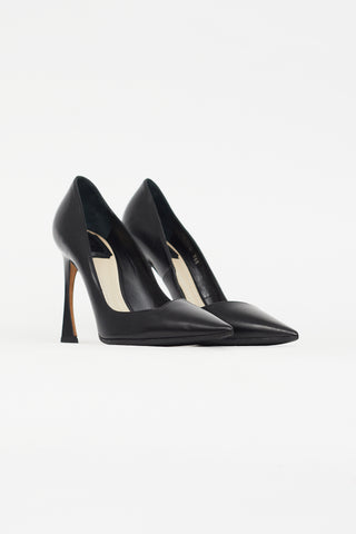 Black Leather Stiletto Pump Dior