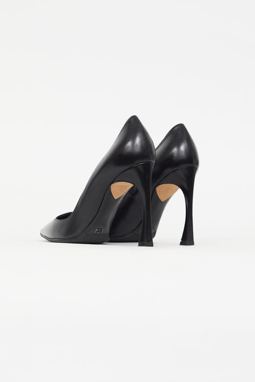 Black Leather Stiletto Pump Dior