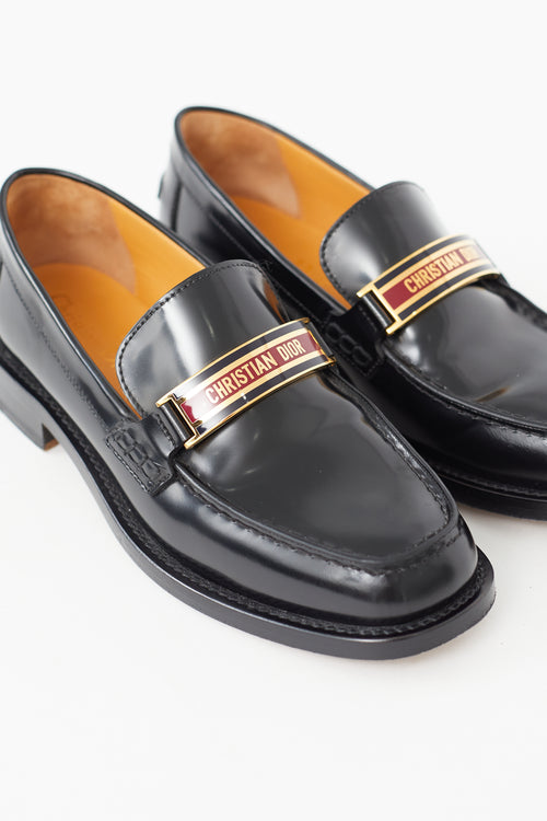 Dior Black Patent Code Loafer