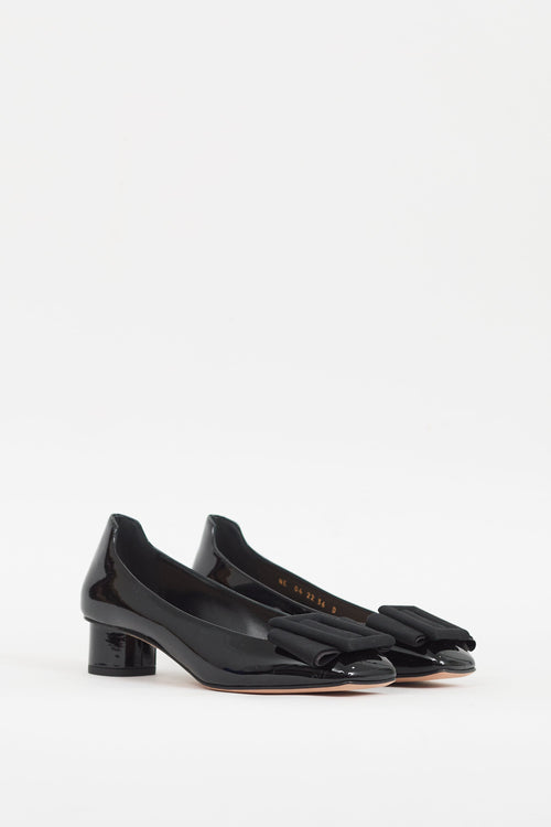 Dior Black Patent Idylle Ballet Pump