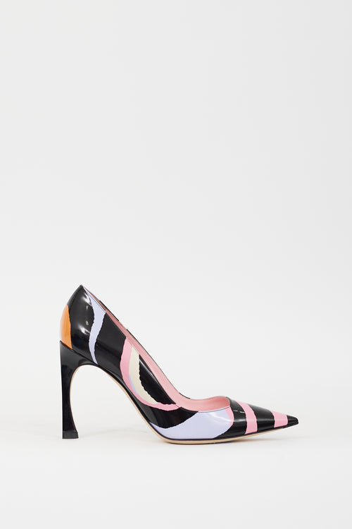 Dior Black 
Multicolour Printed Songe Pump