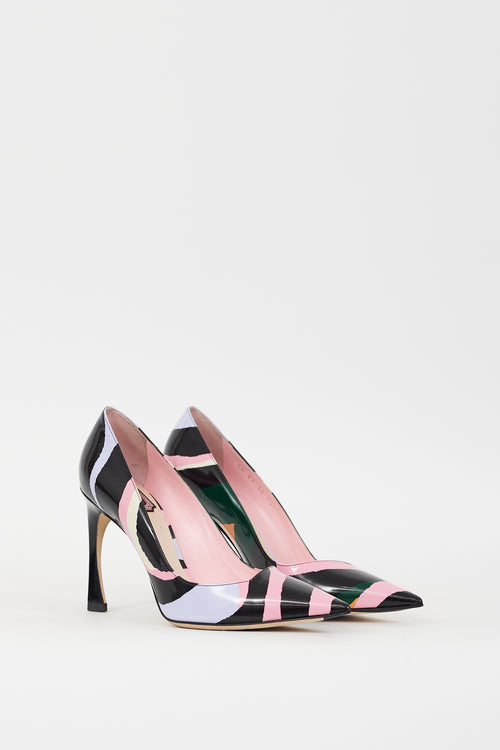 Dior Black 
Multicolour Printed Songe Pump