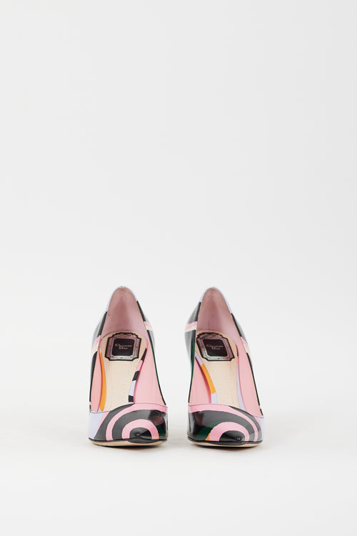 Dior Black 
Multicolour Printed Songe Pump