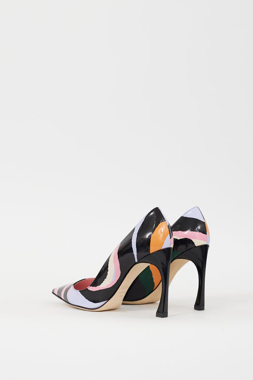 Dior Black 
Multicolour Printed Songe Pump