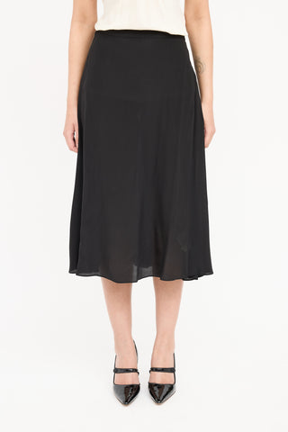 Dior Satin Midi Skirt