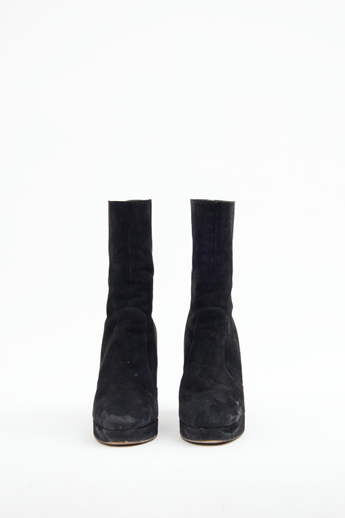 Dior Black Suede D-Rise Ankle Boot